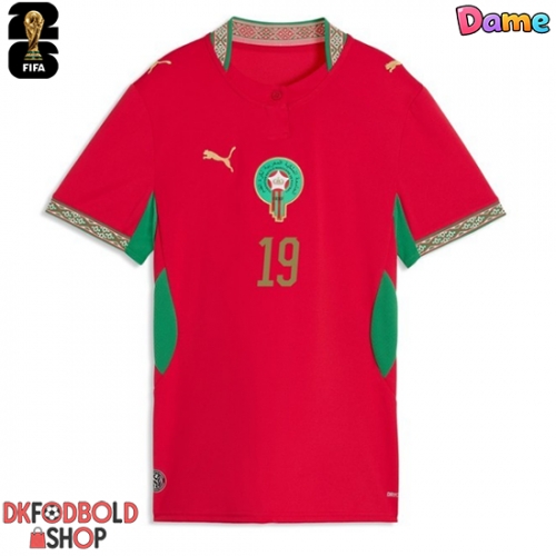 Marokko Youssef En-Nesyri #19 Hjemmebanetrøje Dame VM 2026 Kort ærmer